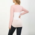 thumbnail image 6 of Dxzfnsa Breastfeeding Shirts for Women Women's Comfortable Crew Neck Long Sleeve Maternity Shirts Fashion Casual Solid Color Stripe Pregnant Clothes, 6 of 8
