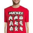 thumbnail image 3 of Disney 100 100th Anniversary Men's & Big Men's Mickey Mouse Faces and Time Flies Graphic Tee Shirts 2-Pack, Sizes S-3XL, 3 of 6
