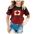 thumbnail image 1 of Chemises pour Filles Imprimé Manches Courtes Col Rond Été Vêtements Fille 8-9 Ans Mode Filles, 1 of 4