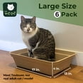thumbnail image 6 of The Wit Cat Disposable Litter Boxes, Large Size, 6-Pack (Aprox. 3 Month Supply/Cat), Leakproof, Sturdy and Eco-Friendly, 6 of 10
