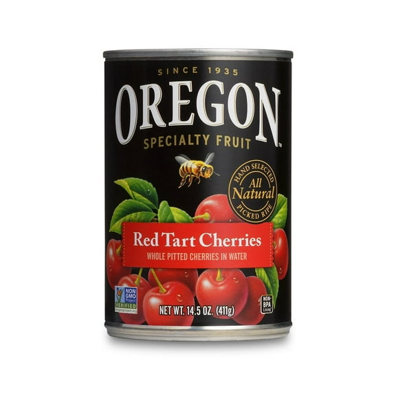 (Pack of 8) Oregon Whole Pitted Red Tart Cherries in Water, 14.5 oz