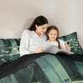 thumbnail image 5 of Manfei Cute Halloween Ghost Full Size Comforter Sets,Rustic Daisy Flower Bedding Comforter Set,Green White Bedding Sets For Teens,Ultra Soft Home Decor Reversible,3pcs, 5 of 8