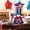 B, variant on Patriotic Light Up Gnome 4th of July Independence Day Red White Blue Doll for Shelf Tabletop Decor