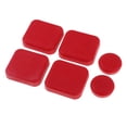 thumbnail image 4 of Guantes de longboard reemplazables Disco deslizante para entrenamiento de gimnasio - 6 Square Square 6Pcs 6pcs rojo Sharpla Deslizador de guante de placa larga, 4 of 8