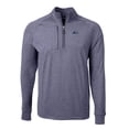 thumbnail image 2 of Men's Cutter & Buck  Heather Navy West Michigan Whitecaps Adapt Eco Knit Heather Big & Tall Quarter-Zip Pullover Top, 2 of 3