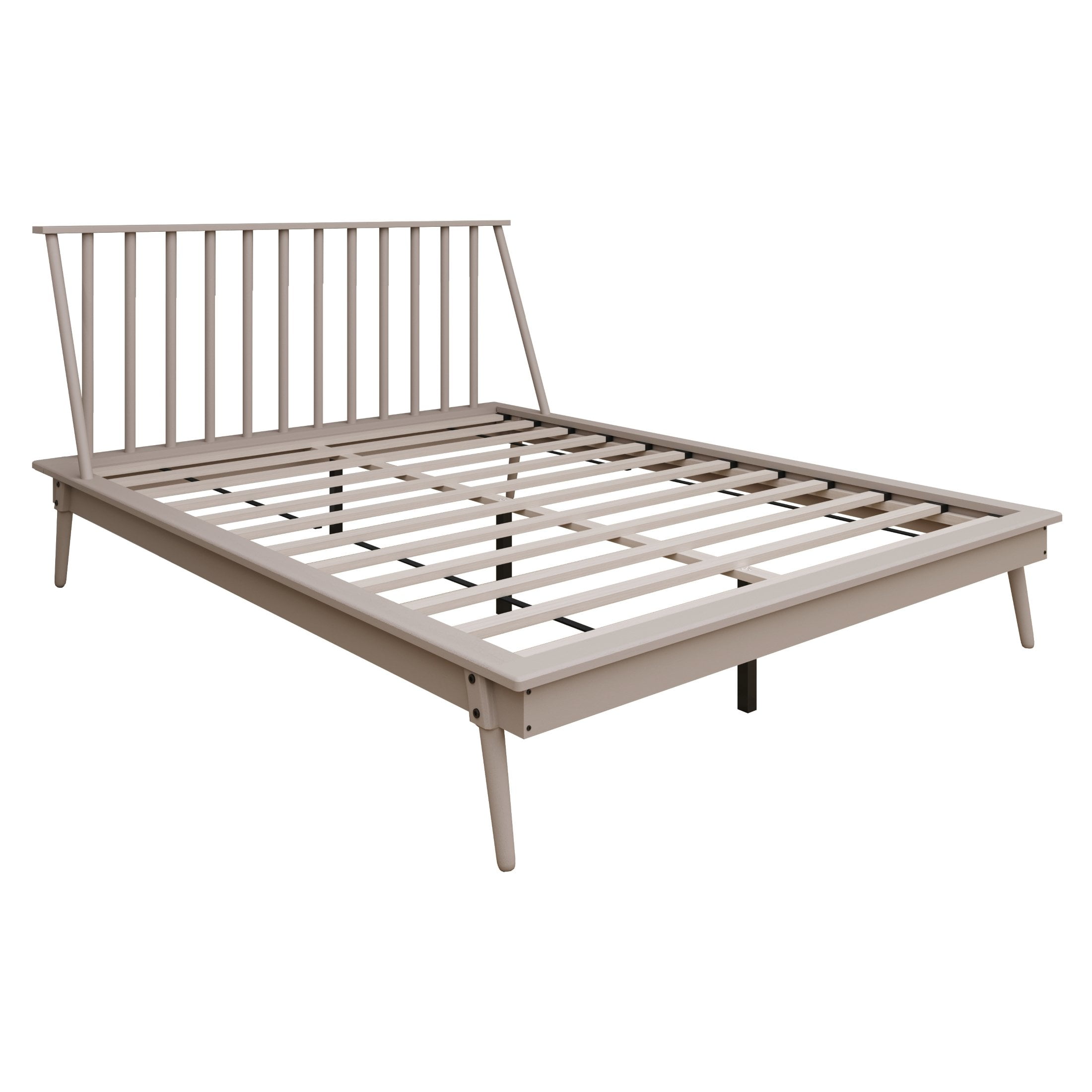 Castle Place Vintage Spindle Wooden Queen Platform Bed, White