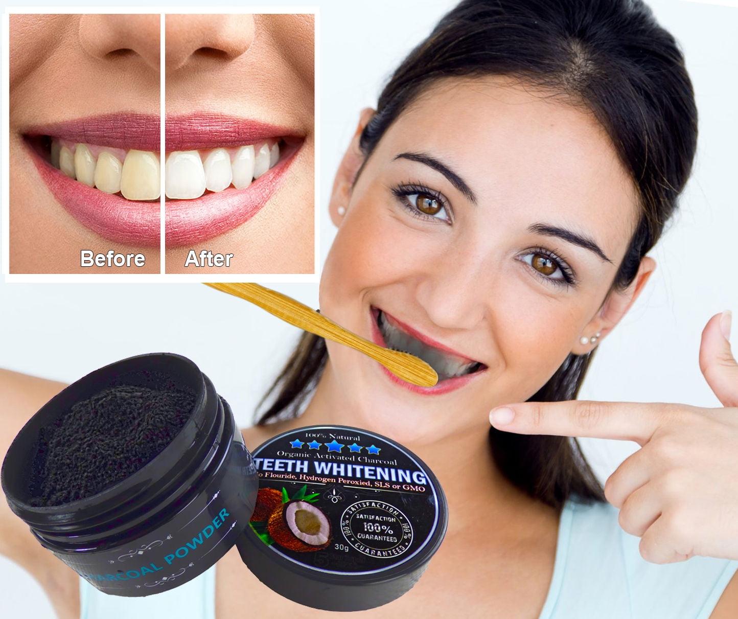 100% PURE ACTIVATED CHARCOAL POWDER Teeth Whitening Detox Mask + mor - pure  gaia essence