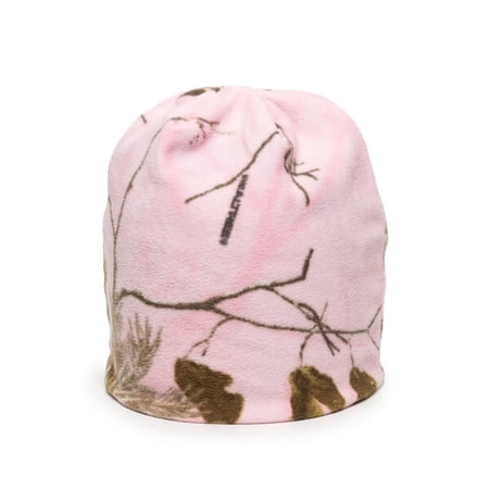Realtree Xtra Pink Camo Beanie - Insulated Fleece Hunting Skull Cap Winter Outdoor Hat One Size