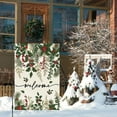 thumbnail image 3 of Holly Red Berries Christmas Garden Flag 12x18 Inch Double Sided Poinsettia Floral Welcome Winter Flag Farmhouse Vintage Outside Outdoor Yard Holiday Yard Decoration, 3 of 6