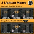 thumbnail image 6 of C Cattleya Matte Black Motion Sensor Outdoor Wall Lantern, Dusk to Dawn Outdoor Wall Lights Fixtures Porch Lights, Waterproof Exterior Wall Sconces E26 Socket, 2-Pack, 6 of 10