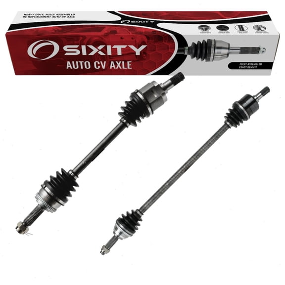 Sixity Auto 2 pc Front CV Axle Kit compatible with Hyundai Accent 2003-2005 - Pair Left Right Driver Passenger Complete Axle Shaft Assembly