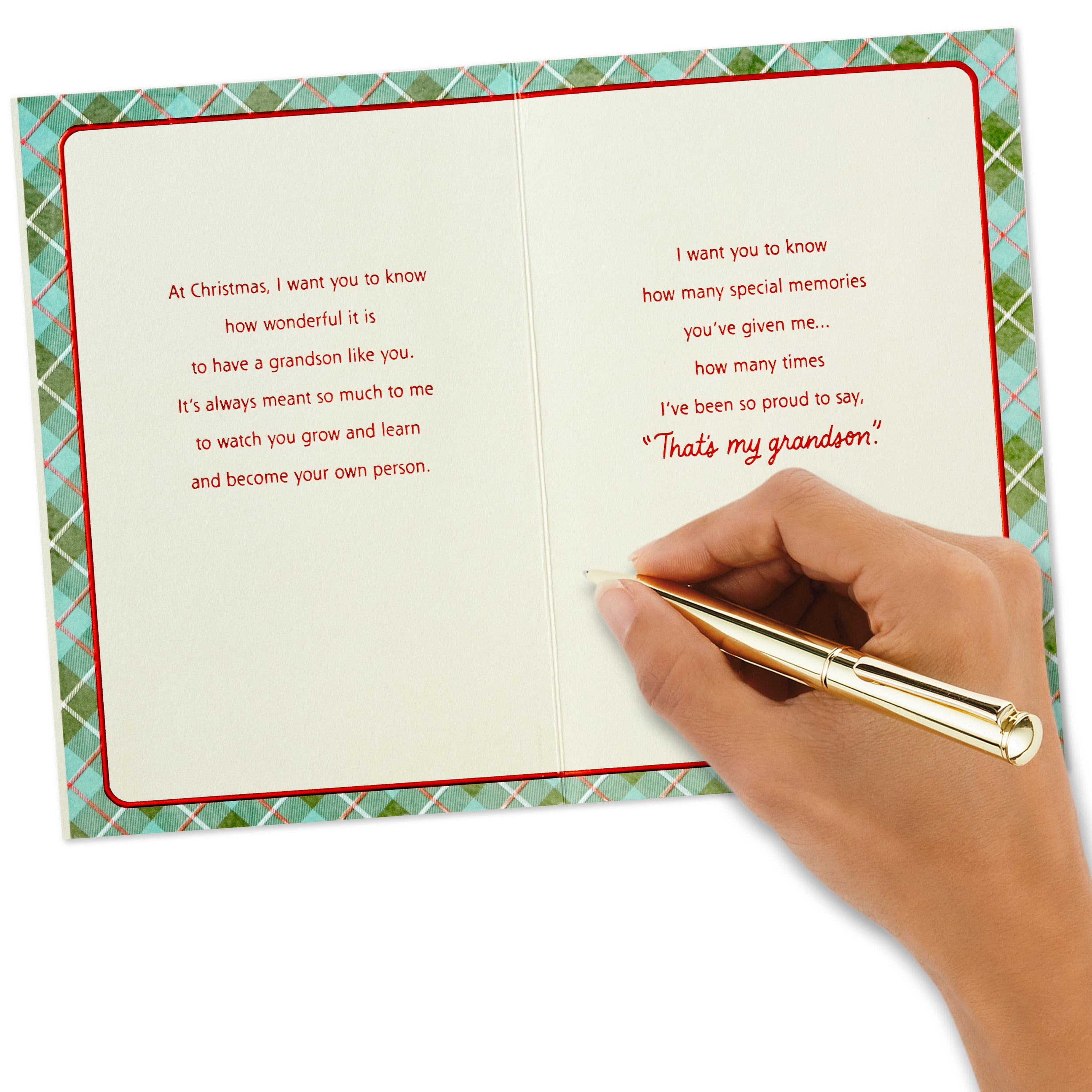 Hallmark Christmas Greeting Card for Grandson (Love, Pride and Special Memories)