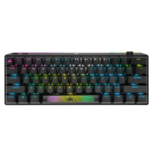 Corsair K70 PRO MINI WIRELESS RGB 60% Mechanical Gaming Keyboard (Fastest Sub-1ms, Swappable CHERRY MX Speed Keyswitches, Aluminum Frame, PBT Double-Shot Keycaps) QWERTY, NA Layout - Black