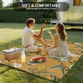 thumbnail image 4 of Yellow Botanical Outdoor Rug for Patio/Deck/Porch, Non-Slip Large Area Rug 5 x 8 Ft, Spring Floral Summer Lemon Birds Indoor Outdoor Rugs Washable Area Rugs, Reversible Camping Rug Carpet Runner, 4 of 8