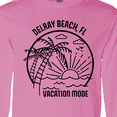 thumbnail image 4 of Inktastic Summer Vacation Mode Delray Beach Florida Long Sleeve T-Shirt, 4 of 5