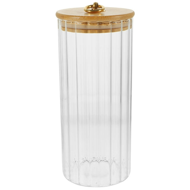 Kitchen Tea Storage Jar Glass Tea Container Airtight Clear Glass Holder with Lid Glass Canister