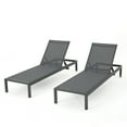 thumbnail image 5 of Crested Bay Outdoor Grey Aluminum Chaise Lounge with Dark Grey Mesh Seat, 5 of 9