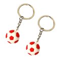 thumbnail image 2 of Justharion 2Pcs Keychain Fashion Silicone Simulation Cartoon 3D Football Key Ring Bag Auto Pendant Ladies Party Birthday Red Keychain, 2 of 6
