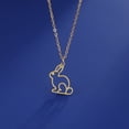 thumbnail image 4 of EUEAVAN Gold Hollow Rabbit Pendant Necklace Stainless Steel Jewelry, 4 of 7