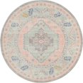 thumbnail image 1 of Unique Loom Whitney Bright Medallion Rug 5' x 5' Round Powder Pink/Ivory, 1 of 1
