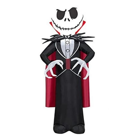 Airblown Inflatables 42 x 19.7 in. Airblown Jack Skellington as Vampire Christmas Decoration - Multi Color