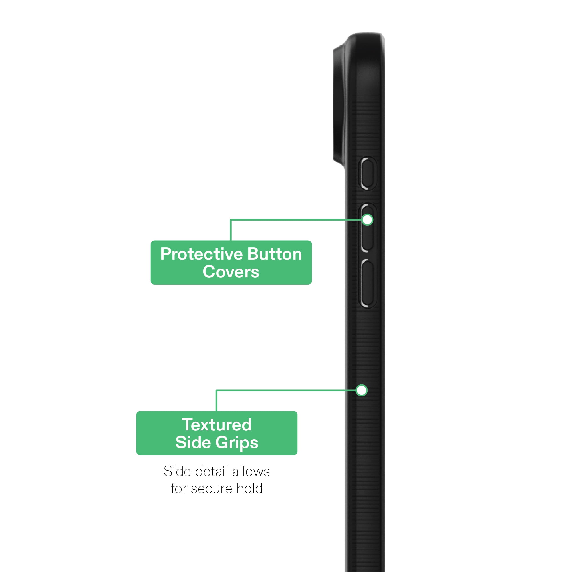 onn MagSafe Compatible Phone Case with Kickstand for iPhone Air - Black/Frosted Clear