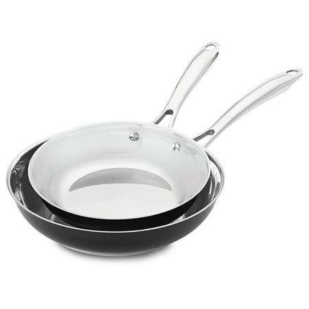 Kitchenaid Stainless Steel 8 10 Skillets Twin Pack Walmart Com