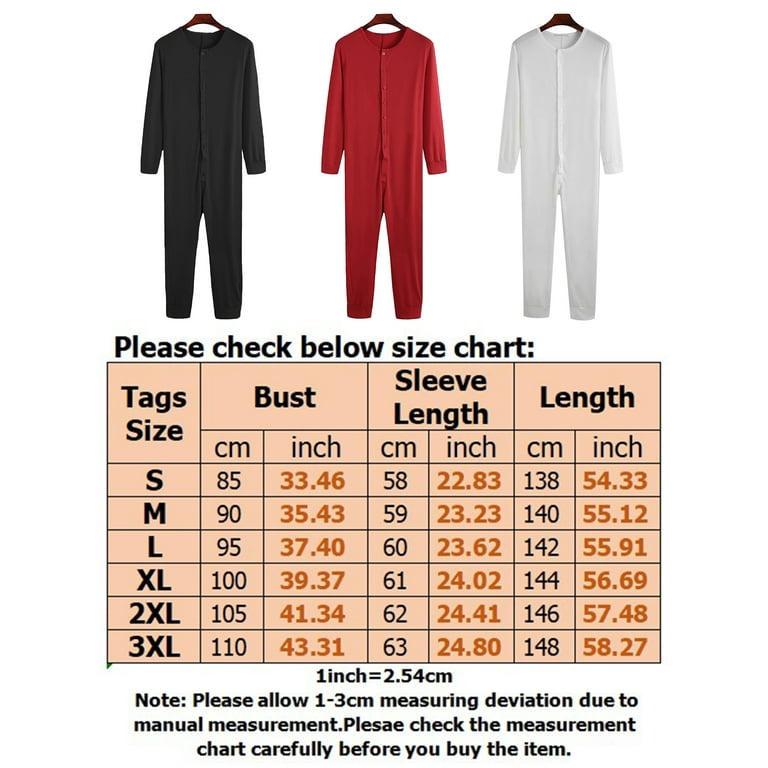Cindysus Mens Casual Underwear Union Suit Men Plain Onesie Pajamas