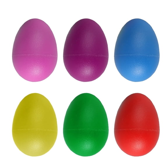 Zecic 6Pcs Colorful Musical Eggs Shakers Instrument Toy for School Plastic Eggs Shaker
