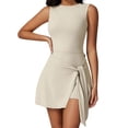 thumbnail image 7 of adaychics Women Tennis Dress Boat Neck Built-In Shorts Sleeveless U-Back Wrap Athletic Skort Dress for Golf Running, 7 of 7