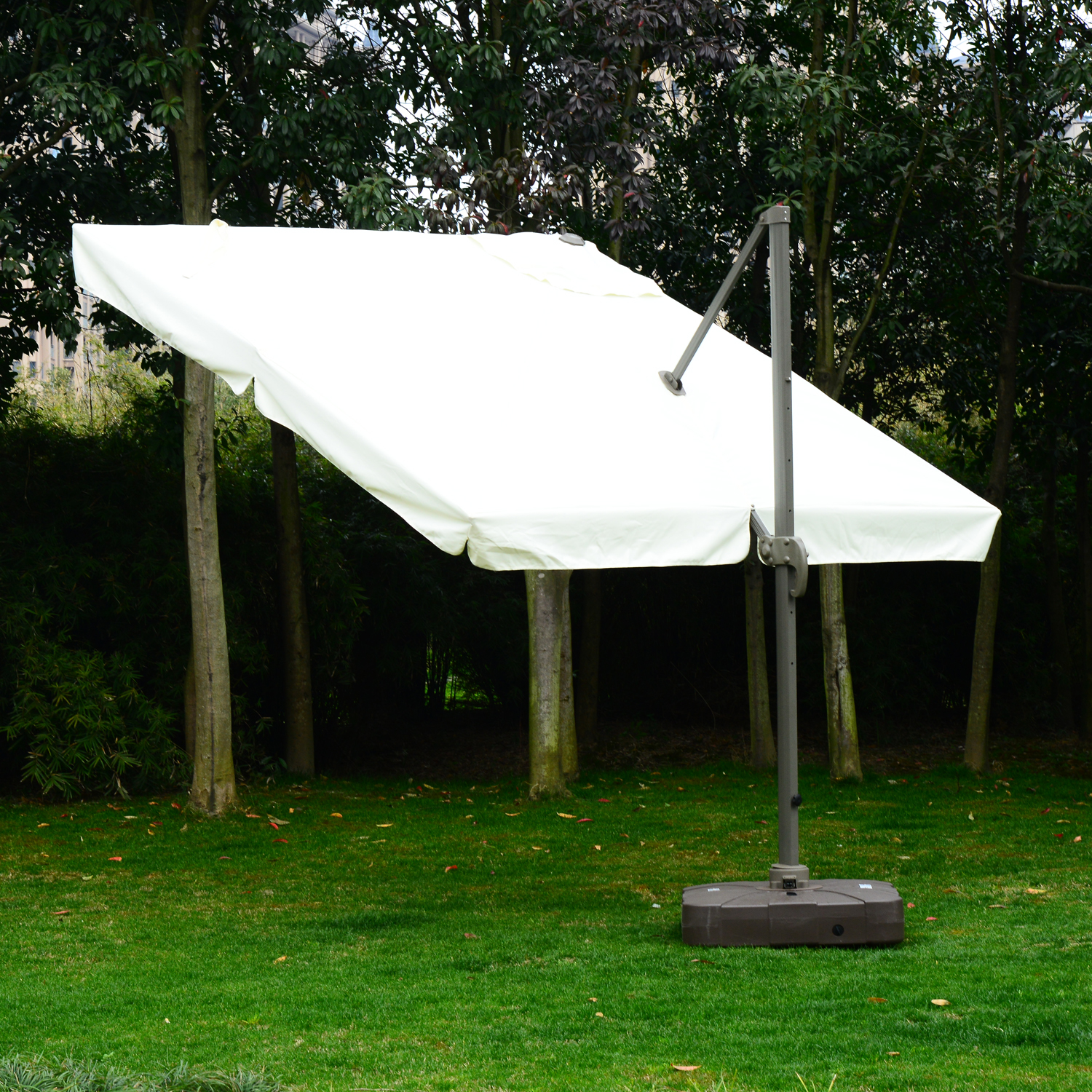 10’ Offset Patio Umbrella Tilt Rotatable Adjustable Sunshade Base