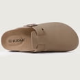 thumbnail image 3 of Crestar Genuine Suede Clogs for Women Men, Cork Footbed Leather Mules Potato Shoes Slip on with Arch Support, Apricot, 3 of 7