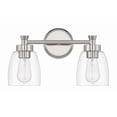 thumbnail image 4 of Craftmade Henning 2 Light Vanity, Clear Glass, Polished Nickel, 12716PLN2, 4 of 7