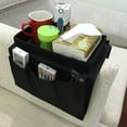 thumbnail image 7 of Pockets TV Remote Control Holder Couch Sofa Tray Armrest Organiser Oxford Chair Couch Caddy Sofa Armrest Bag Bedside Storage Hanging Organiser, Multicolor, 7.48x12.20x7.08", 7 of 7