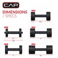 thumbnail image 4 of CAP  6-in-1 Adjustable Threaded Dumbbell with Foam Handle, Black/Blue -  Fast Adjust from 1 to 15 Pounds, 4 of 9