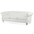 thumbnail image 6 of Newboti Furniture 84.65" Rolled Arm Chesterfield 3 Seater Sofa 17548, 6 of 16