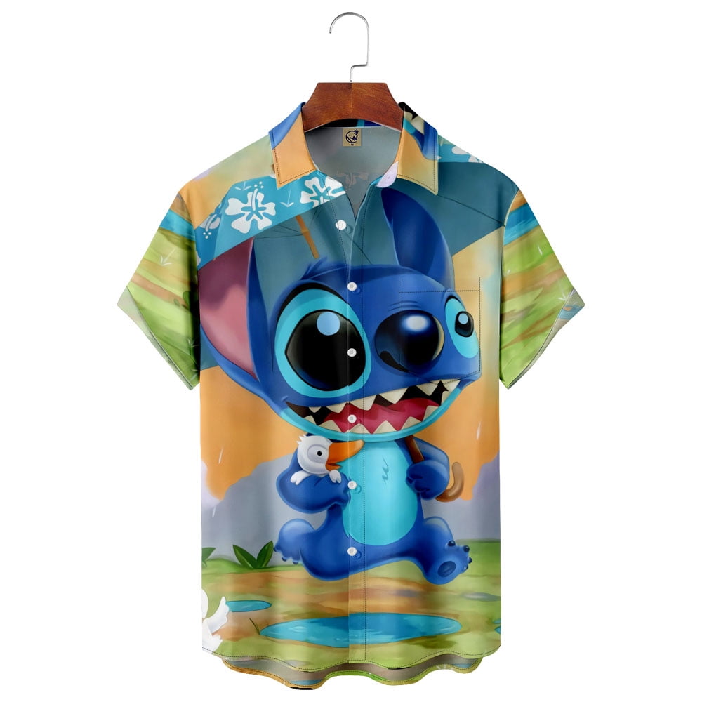 Disney Stitch Hawaiian Shirt, Funny Stitch Beach Shirt, Movies Lilo ...