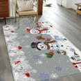 thumbnail image 2 of Hallway Runner Rugs 2.7x5 Ft, Grey Snowman Christmas Non Slip Area Rugs for Kitchen Bedroom Entryway, Xmas Snowflake Winter Ball Washable Carpet Runner Rug Floor Mats for Bedroom Home Decor, 2 of 9