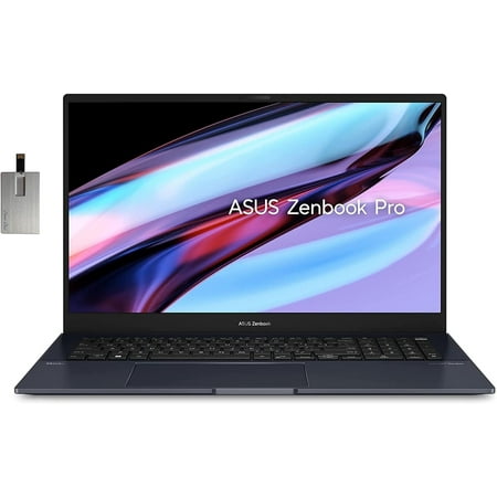 ASUS Zenbook Pro 17 17.3" WQHD 165Hz Touch Gaming Laptop, AMD Ryzen 9 6900HX, 16GB LPDDR5 RAM, 1TB SSD, NVIDIA GeForce RTX 3050, Backlit Keyboard, Win 11 Pro, Black, 32GB Hotface USB Card