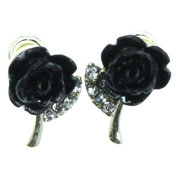 Flower Shaped Post Earrings Gold-Tone