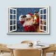 thumbnail image 2 of wall26 - Canvas Print Wall Art - Window Frame Style Wall Art - Santa Claus Carrying Gifts Coming on Christmas Eve | Giclee Print Modern Home Decor. Stretched & Ready to Hang - 24"x36", 2 of 5