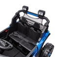 thumbnail image 6 of Joyracer 4WD 24 Volt Ride on Toys with 2 Seaters, Power UTV Wheels, Electric Car for Kids with Remote Control, 3 Speeds, Bluetooth, Blue, 6 of 11
