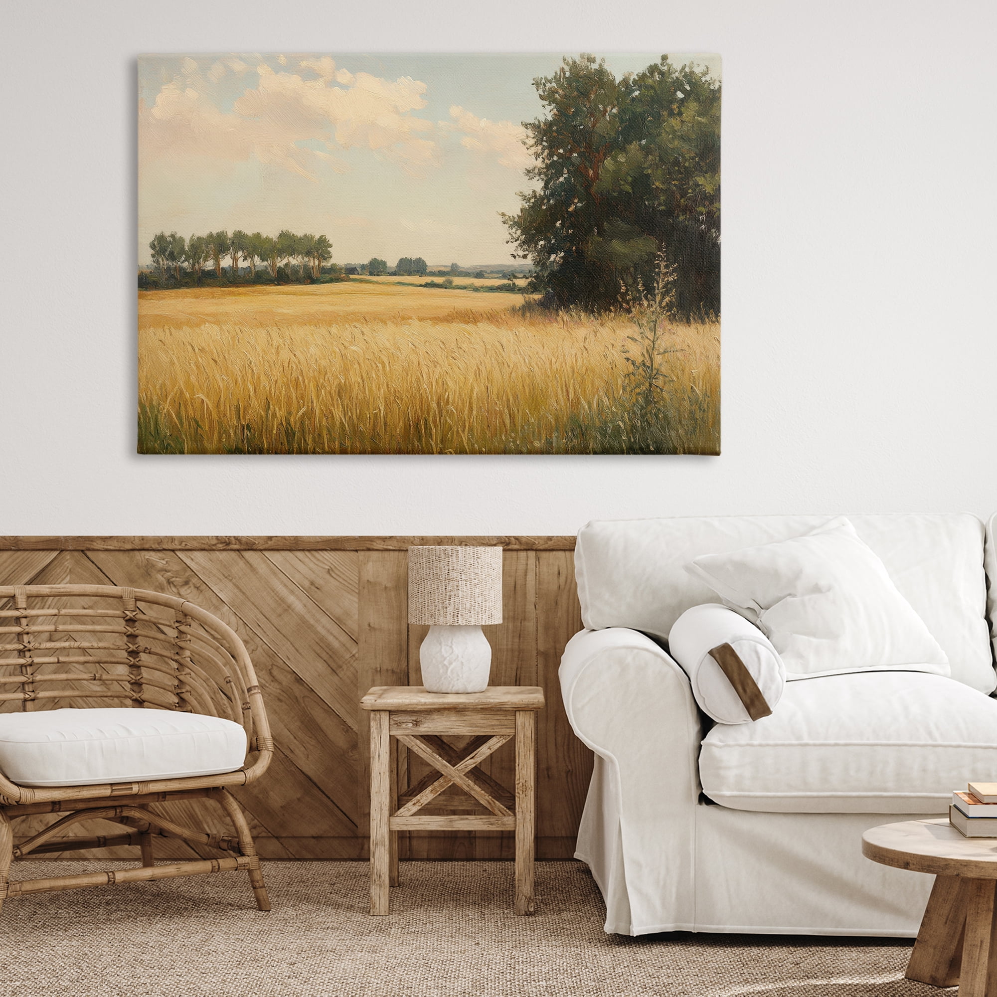 Stupell Industries Where The Wheat Grows Canvas Wall Art, design by Petal Prints Design