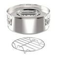 thumbnail image 1 of With Lid Stainless Steel Pan With Handle Large Capacity Portable Round Cake Baking Maker For Cheese Cake Chocolate Cupcake Food Cooker compatible with Machine, 1 of 6