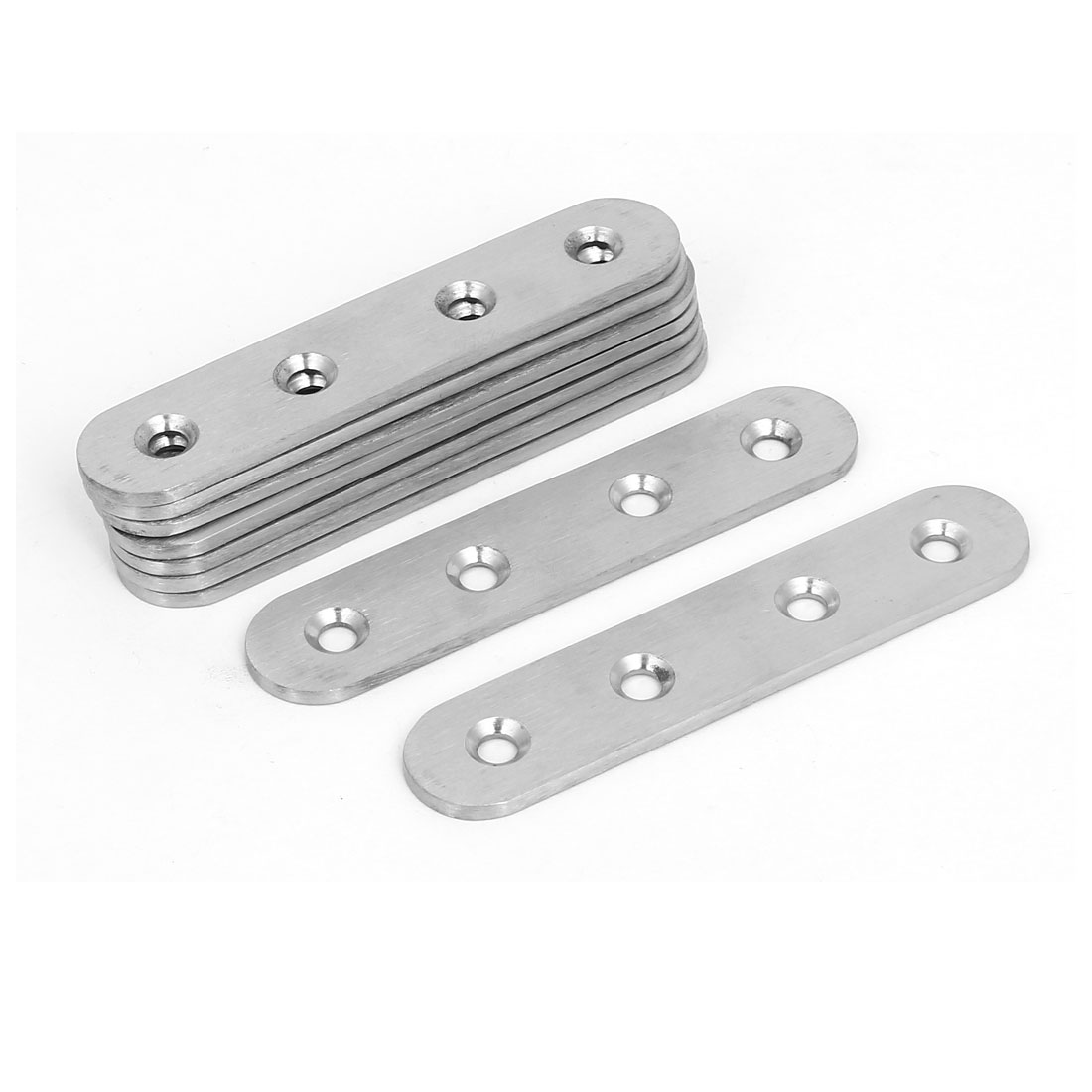 100mmx20mmx3mm Stainless Steel Half Round End Flat Fixing Mending