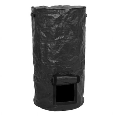 Garden Yard Compost Bag with Lid Waste Sacks Composter 34 Gallon Ferment Manure Waste Collector