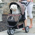 Gen7Pets Promenade Dog Carrier Stroller, Cheetah, 35"L x 21"W x 39"H