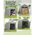 thumbnail image 5 of Maritcute Portable Shed with Roll-up Zipper Door - Outdoor Storage Tent for Motorcycle, Bike, Firewood, Tools, Heavy Duty Tarp, 5 of 8