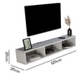 thumbnail image 2 of Estante Repisa Tv Flotante Soporte Minimalista 3 Divisiones Color Blanco, 2 of 4