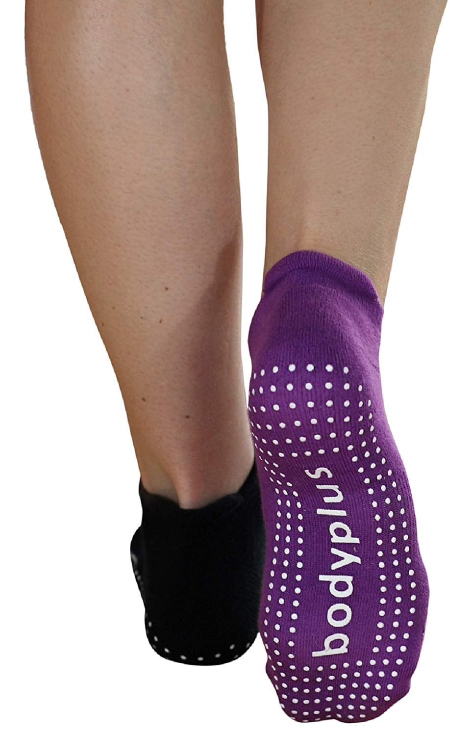 Pretmanns Pilates Yoga Grip Socks Non Slip Sticky Barre Yoga Socks for Women 2 Pairs Medium